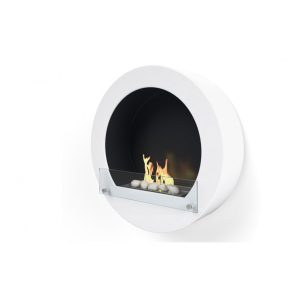 Henley vægkamin uden skorsten hvid