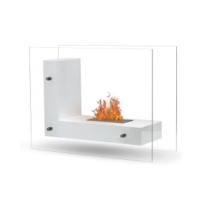 Luna L-formet bioethanol pejs hvid