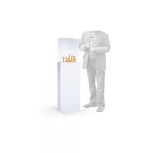 Tower høj bioethanol pejs hvid